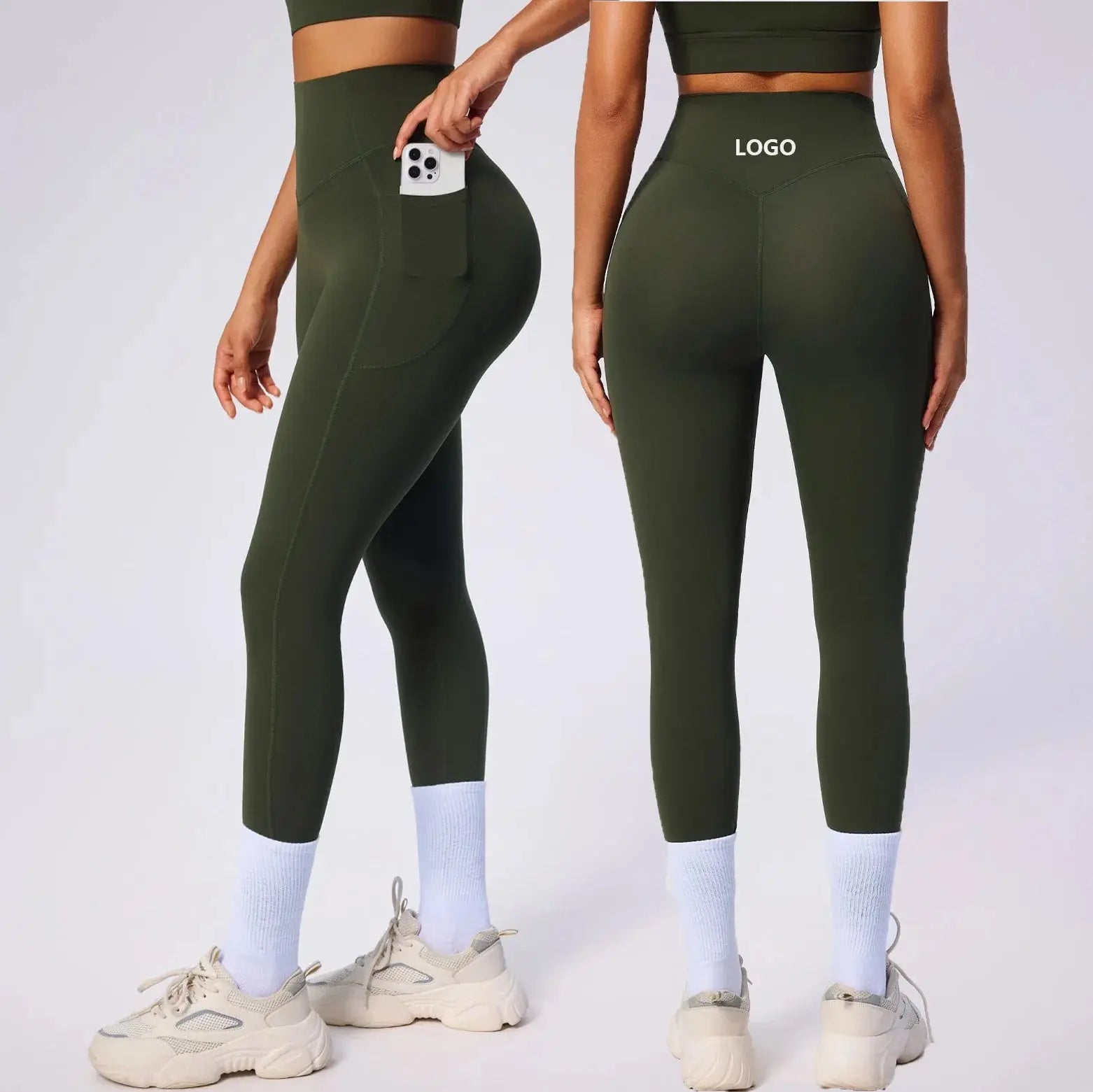Legging taille haute squat-proof ROYLES porté de dos Image