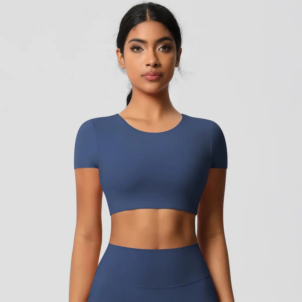 Ensemble Yoga Femme 2 Pièces Sans Manches Col Halter Côtelé Sans Couture - Y3530118