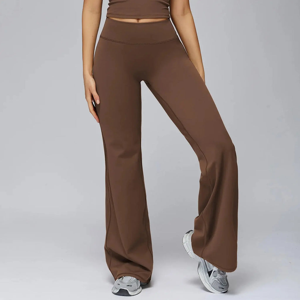 Pantalon Yoga Femme Droit Large - Taille Haute et Contrôle Abdominal