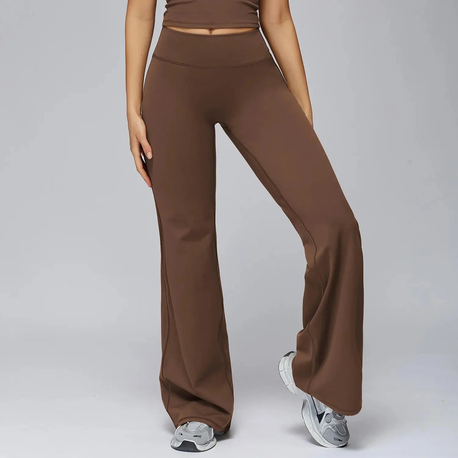Pantalon Yoga Femme Droit Large - Taille Haute et Contrôle Abdominal