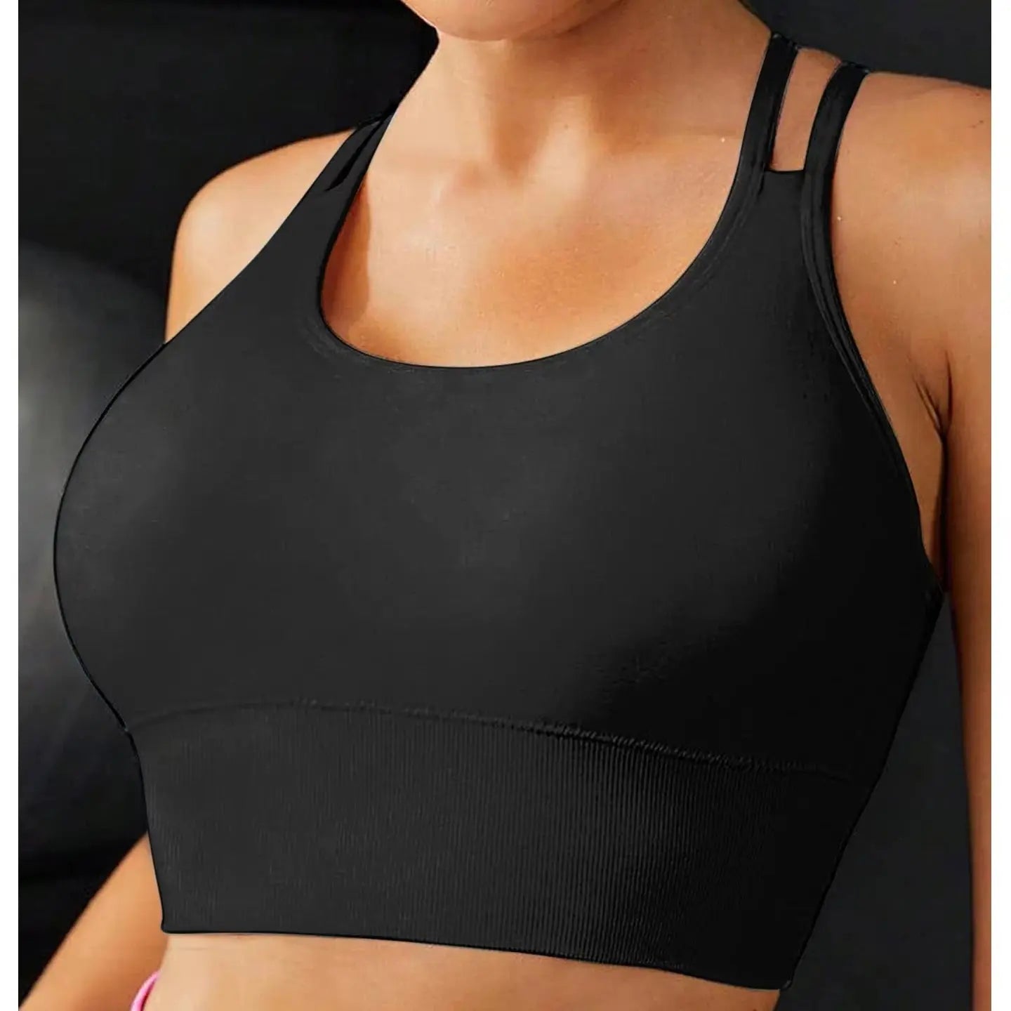Top Yoga Femme Dos Nu Sans Manches Respirant Maintien Moyen - BG007