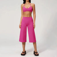 Ensemble 2 Pièces Dos Nu et Taille Haute pour Femme - Gym et Pilates