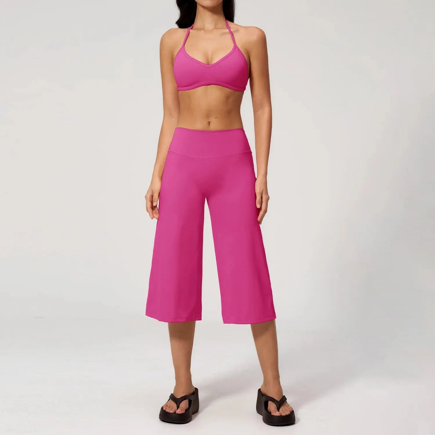 Ensemble 2 Pièces Dos Nu et Taille Haute pour Femme - Gym et Pilates