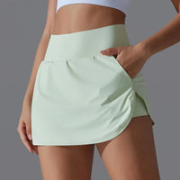 Jupe de Tennis Femme Taille Haute - Short Intégré et Poche Arrière
