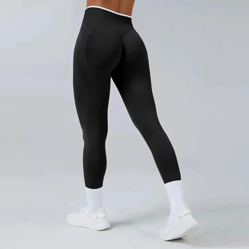 Ensemble Yoga Femme 2 Pièces Bloc Couleur Léopard Sans Couture - New Trend
