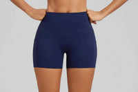 Short de Yoga Femme Taille Haute Poches Latérales Effet Peach Butt Respirant - BM-SR819