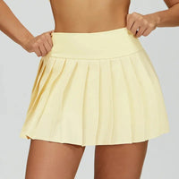 Jupe de Tennis Femme Plissée Taille Haute Anti-Exposition avec Short Intégré - BM-TN594