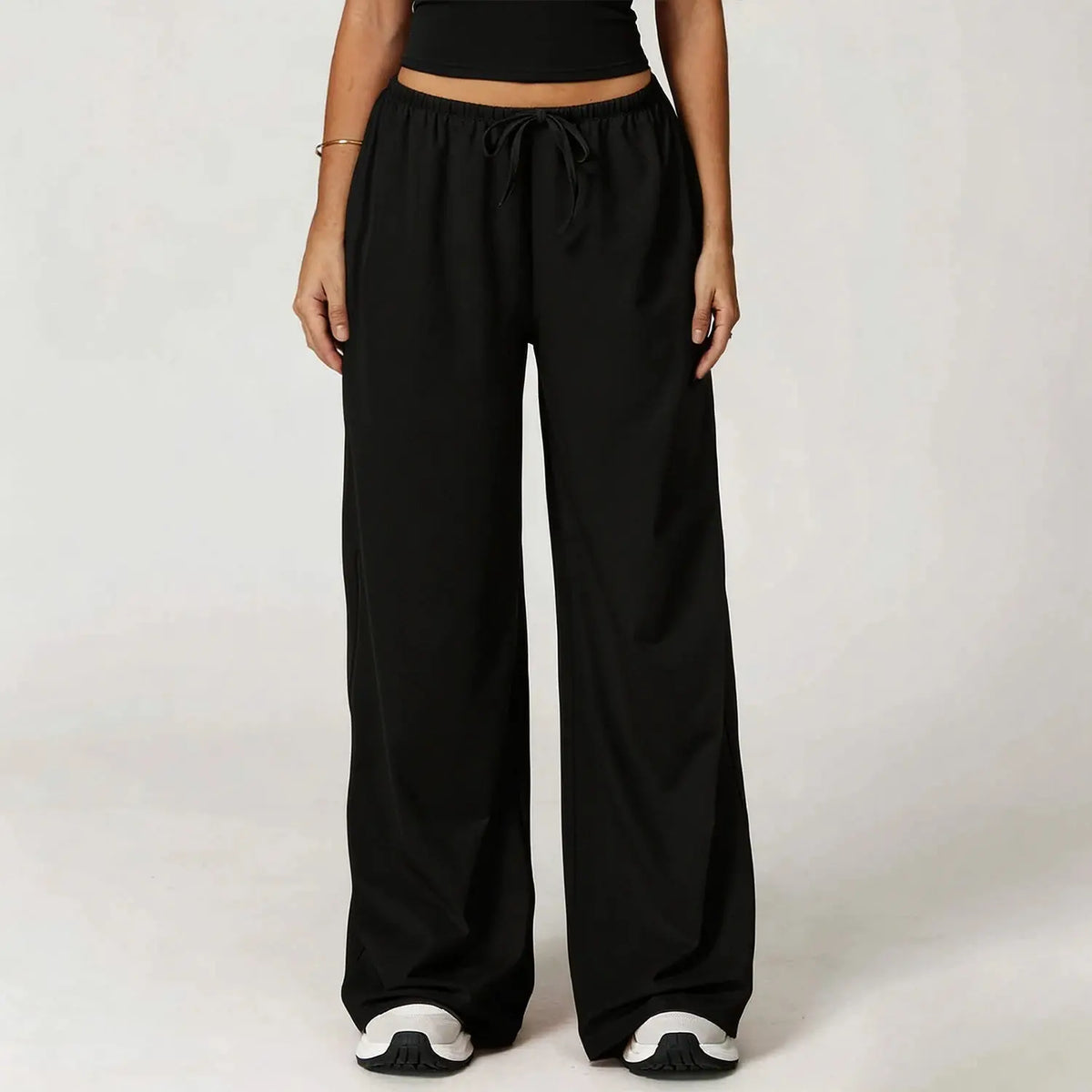 Ensemble Sport Femme 3 Pièces - Haut à Une Épaule Dos Nu et Pantalon Large Taille Haute - ACX8004+ACK8004