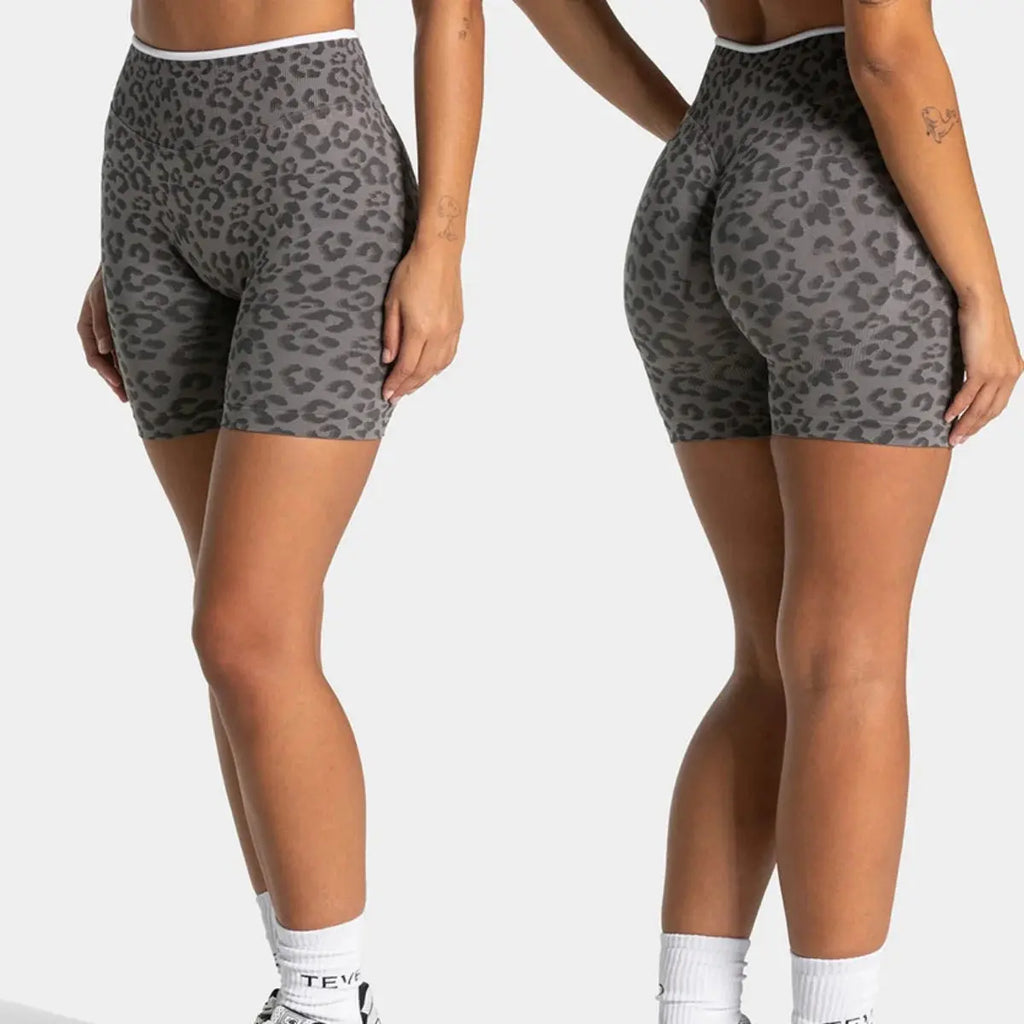 Short Léopard Taille Haute Femme - Gainant et Respirant