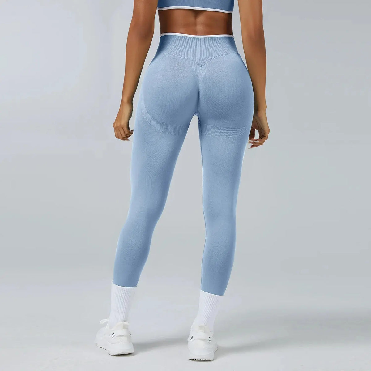 Legging Taille Haute Femme Color Block - Effet Fessier Galbé Sans Couture