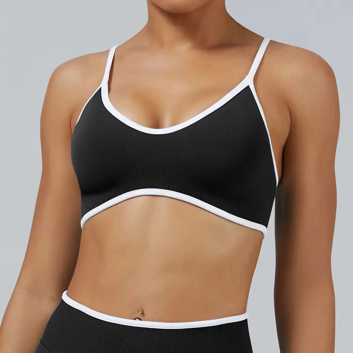 Ensemble Yoga Femme 2 Pièces Bloc Couleur Léopard Sans Couture - New Trend