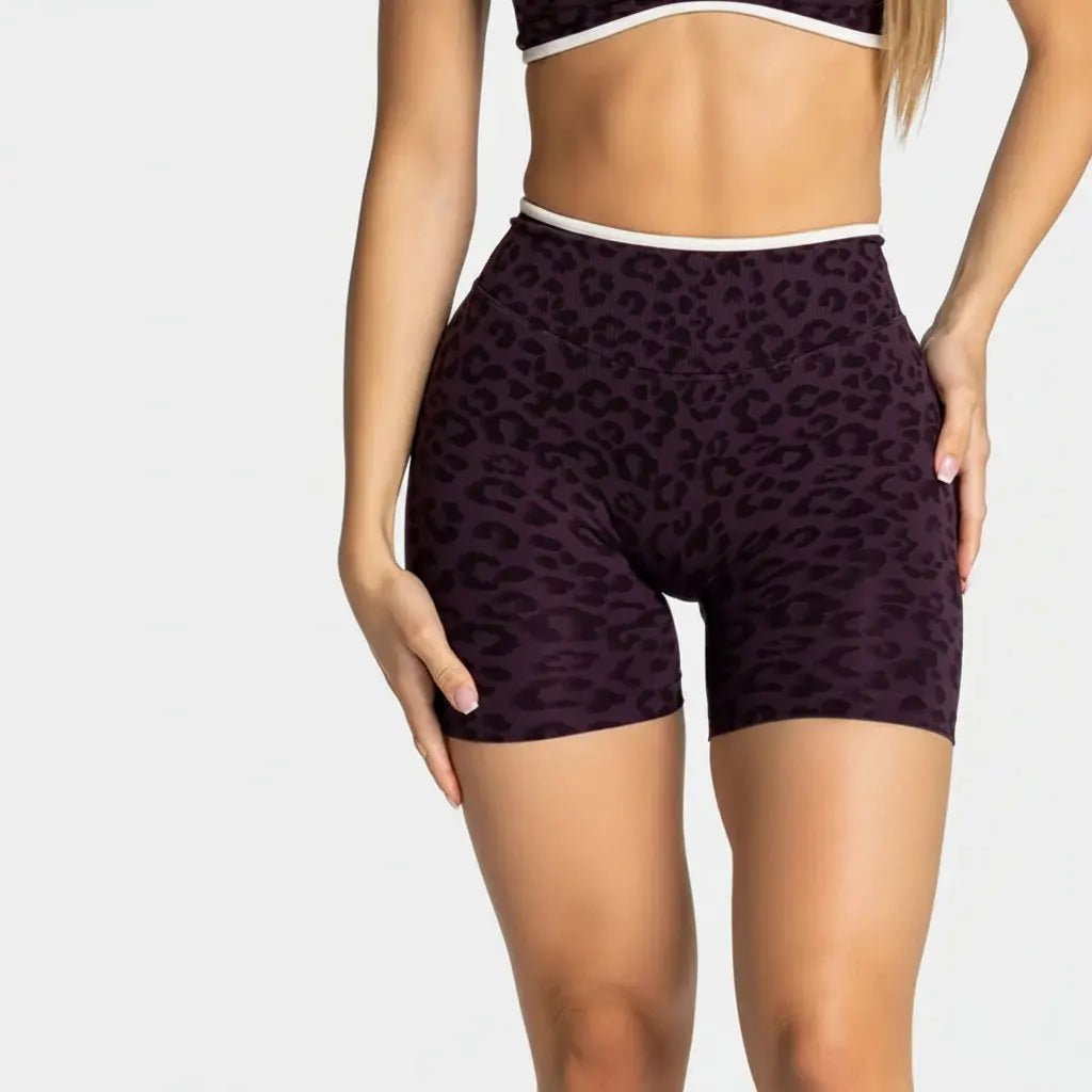 Short Léopard Taille Haute Femme - Gainant et Respirant