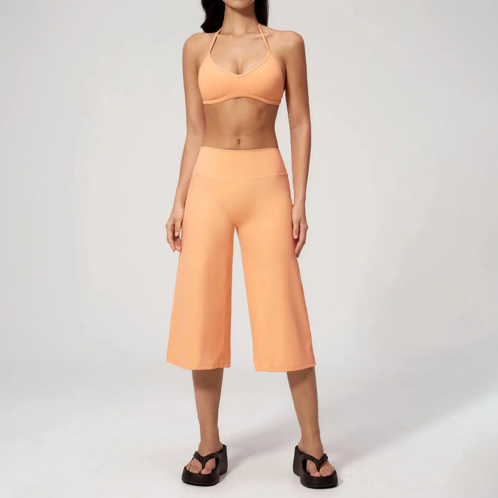 Ensemble 2 Pièces Dos Nu et Taille Haute pour Femme - Gym et Pilates