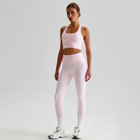 Ensemble Yoga Femme 2 Pièces - Soutien-Gorge Dos Croisé et Legging Taille Haute - JYTZ8697