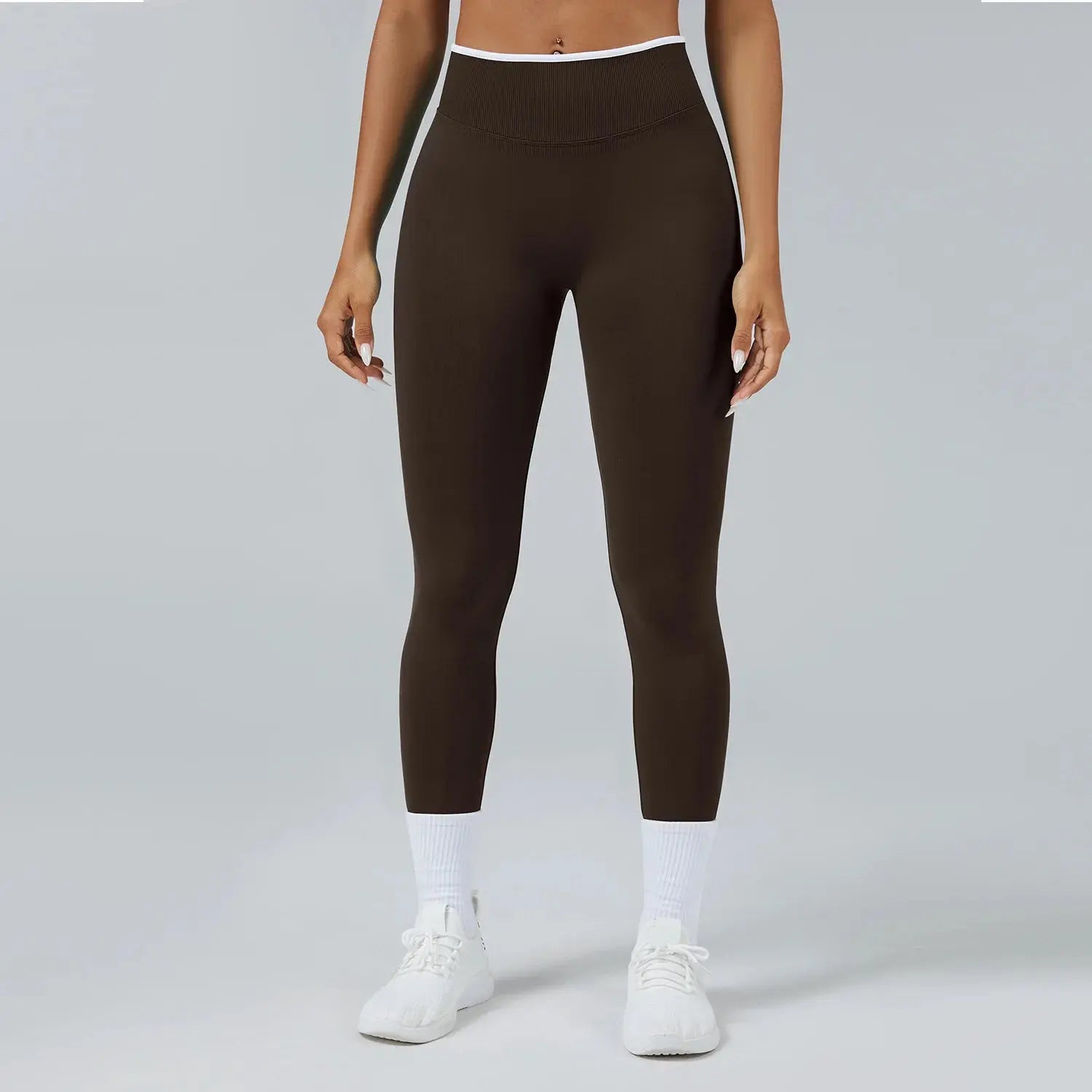 Legging Taille Haute Femme Color Block - Effet Fessier Galbé Sans Couture
