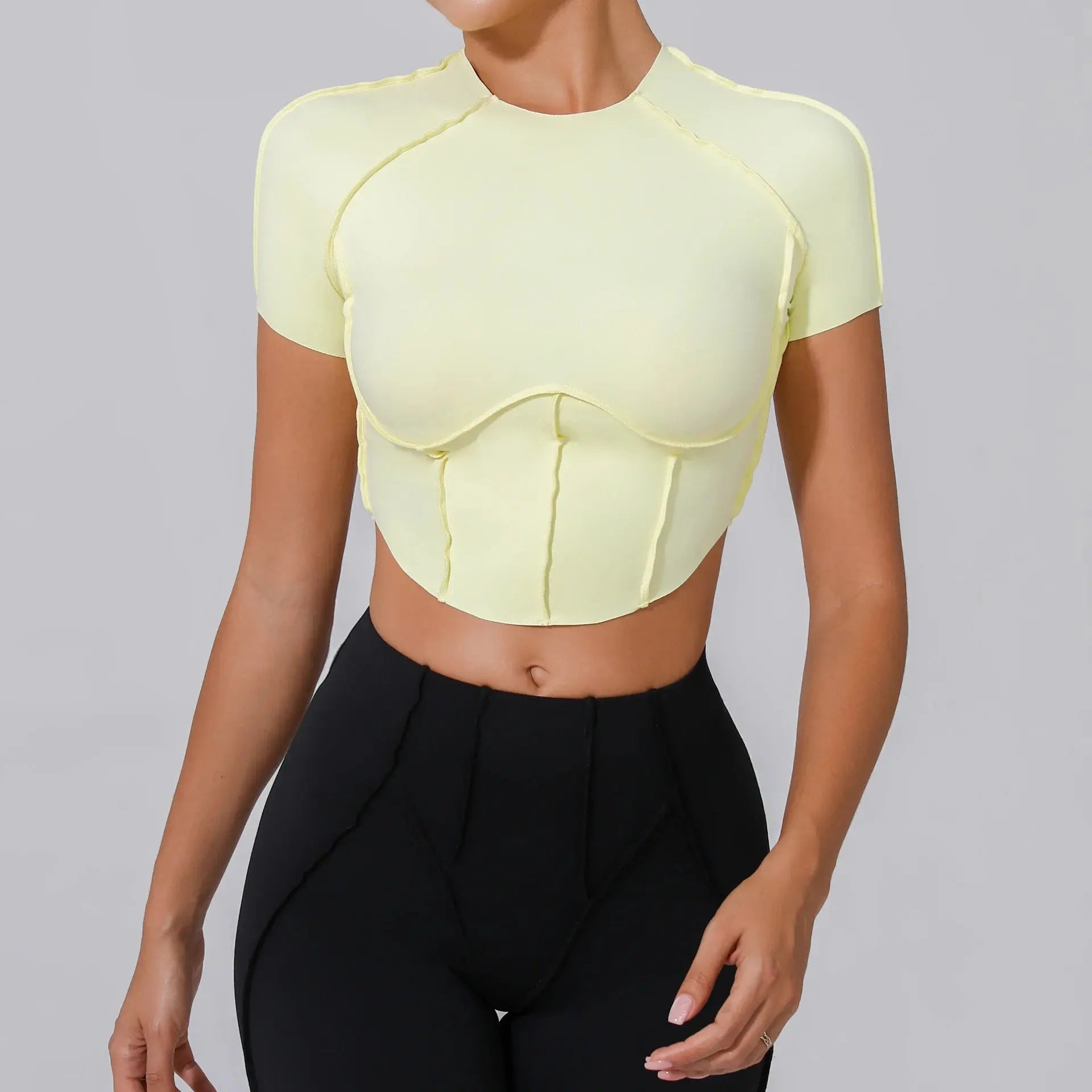 Top Yoga Femme Sans Manches Col Halter Respirant Séchage Rapide - 0673
