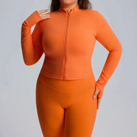 Ensemble Fitness Femme Grande Taille 3 Pièces - Soutien-Gorge, Legging et Veste
