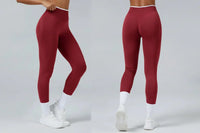 Legging Taille Haute Femme Color Block - Effet Fessier Galbé Sans Couture