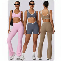 Ensemble Fitness Femme 2 Pièces Débardeur Dos Nu et Legging Taille Haute - SD491+SD350