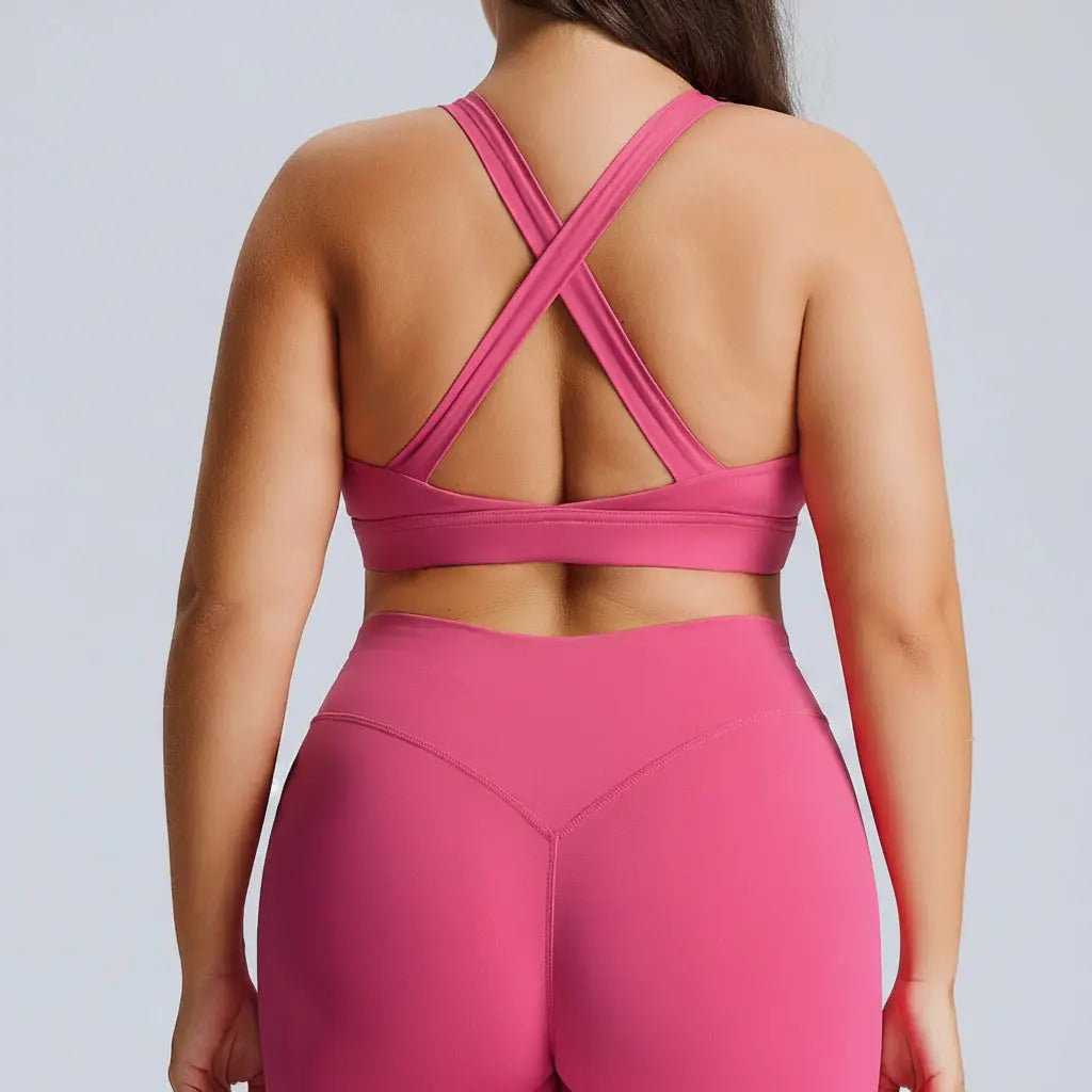 Ensemble Fitness Femme Grande Taille 3 Pièces - Soutien-Gorge, Legging et Veste