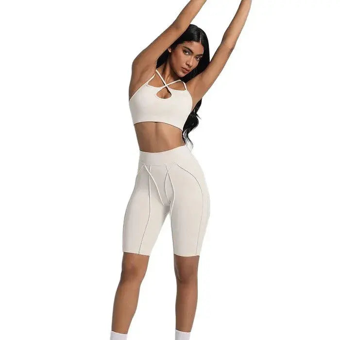 Legging Capri Femme Taille Haute Sans Couture - Effet Push-Up et Séchage Rapide - DK25160
