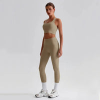 Ensemble Yoga Femme 2 Pièces - Soutien-Gorge Dos Croisé et Legging Taille Haute - JYTZ8697