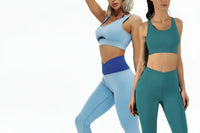 Ensemble Yoga Femme 2 Pièces Sans Couture Dos Nu Halter Bloc Couleur - TZ2512172