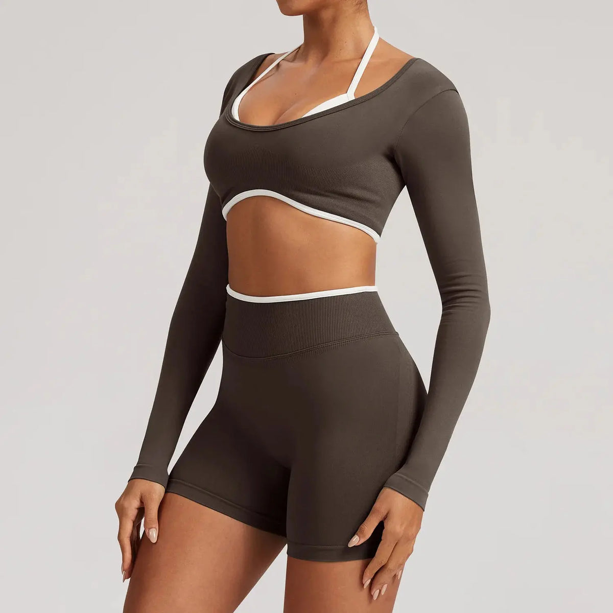 Ensemble Yoga Femme 2 Pièces Sans Couture - Legging Taille Haute et Soutien-Gorge pour Fitness