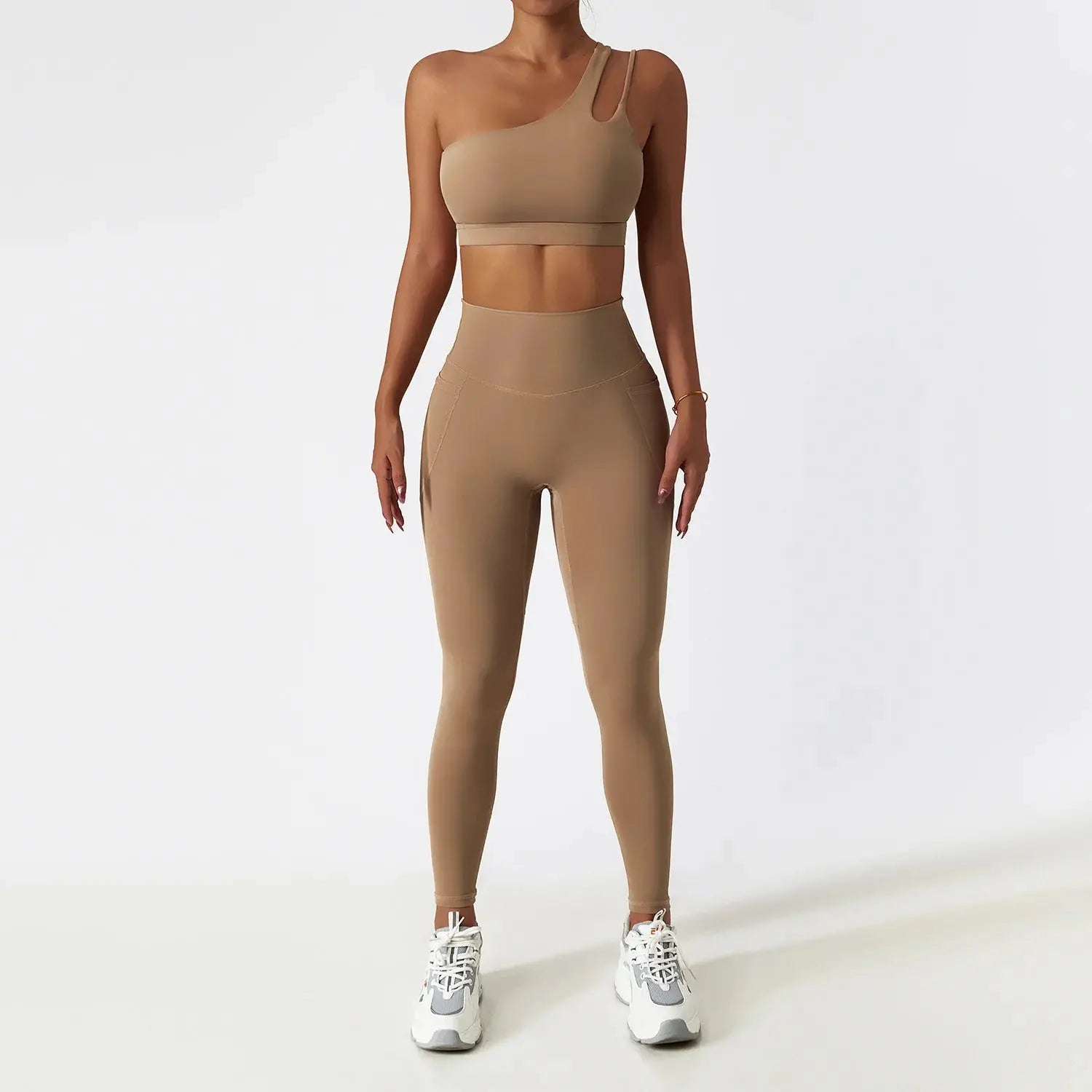Ensemble Yoga Femme 2 Pièces - Débardeur et Legging Taille Haute