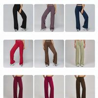 Pantalon Yoga Femme Droit Large - Taille Haute et Contrôle Abdominal