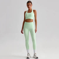 Ensemble Yoga Femme 2 Pièces - Soutien-Gorge Dos Croisé et Legging Taille Haute - JYTZ8697