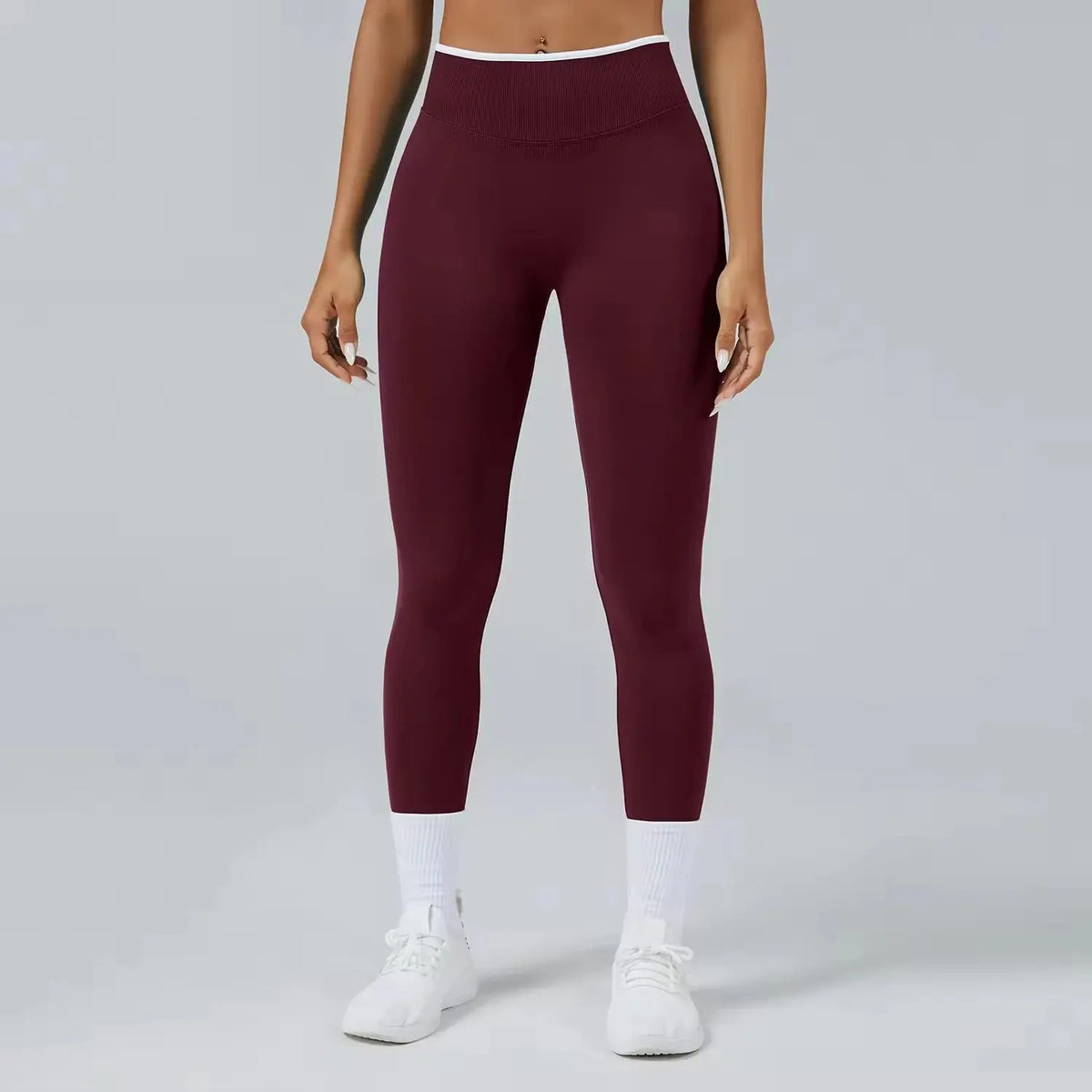 Ensemble Yoga Femme 2 Pièces Bloc Couleur Léopard Sans Couture - New Trend