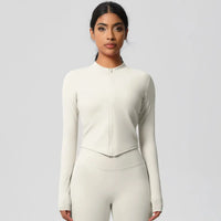 Ensemble Yoga Femme 2 Pièces Sans Manches Col Halter Côtelé Sans Couture - Y3530118