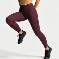 Ensemble Yoga Femme 2 Pièces Bloc Couleur Léopard Sans Couture - New Trend