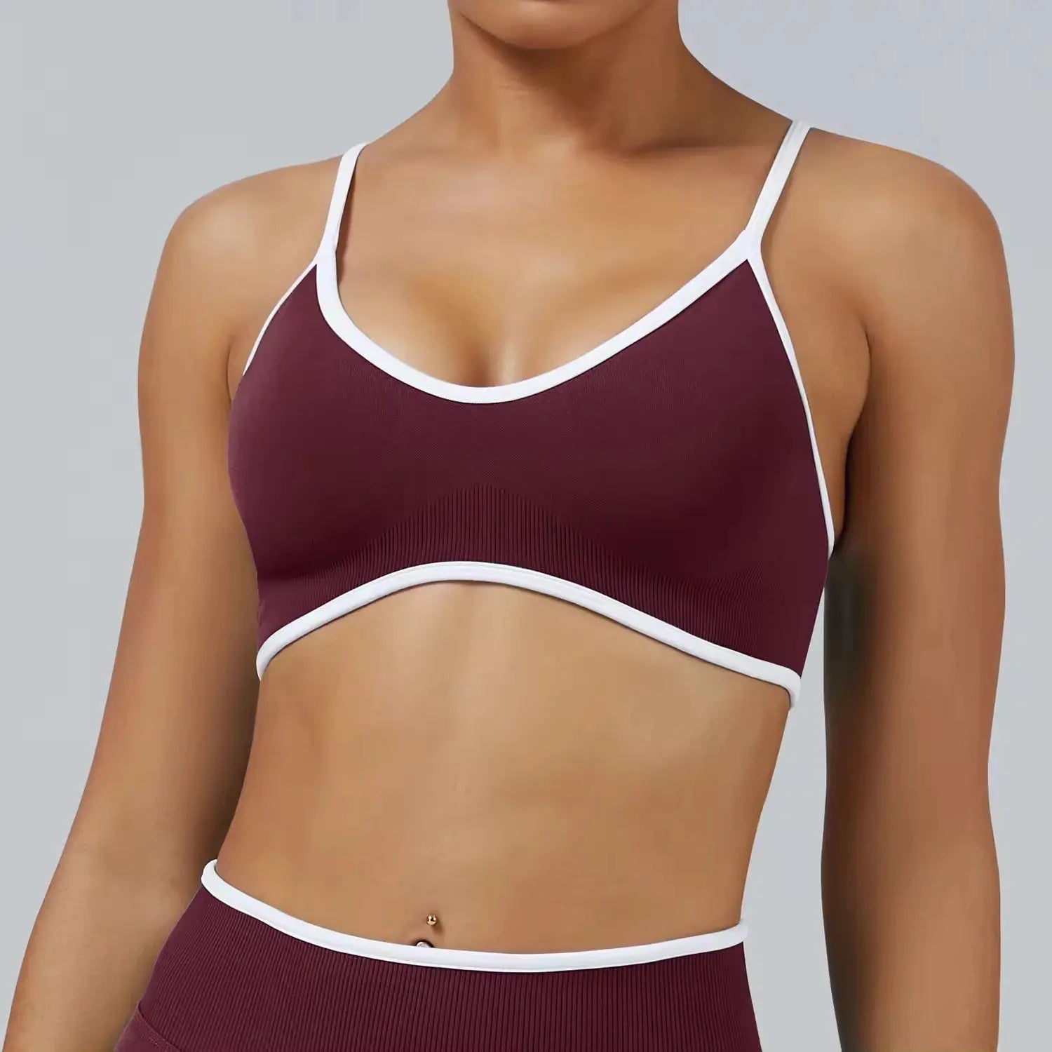 Ensemble Yoga Femme 2 Pièces Bloc Couleur Léopard Sans Couture - New Trend