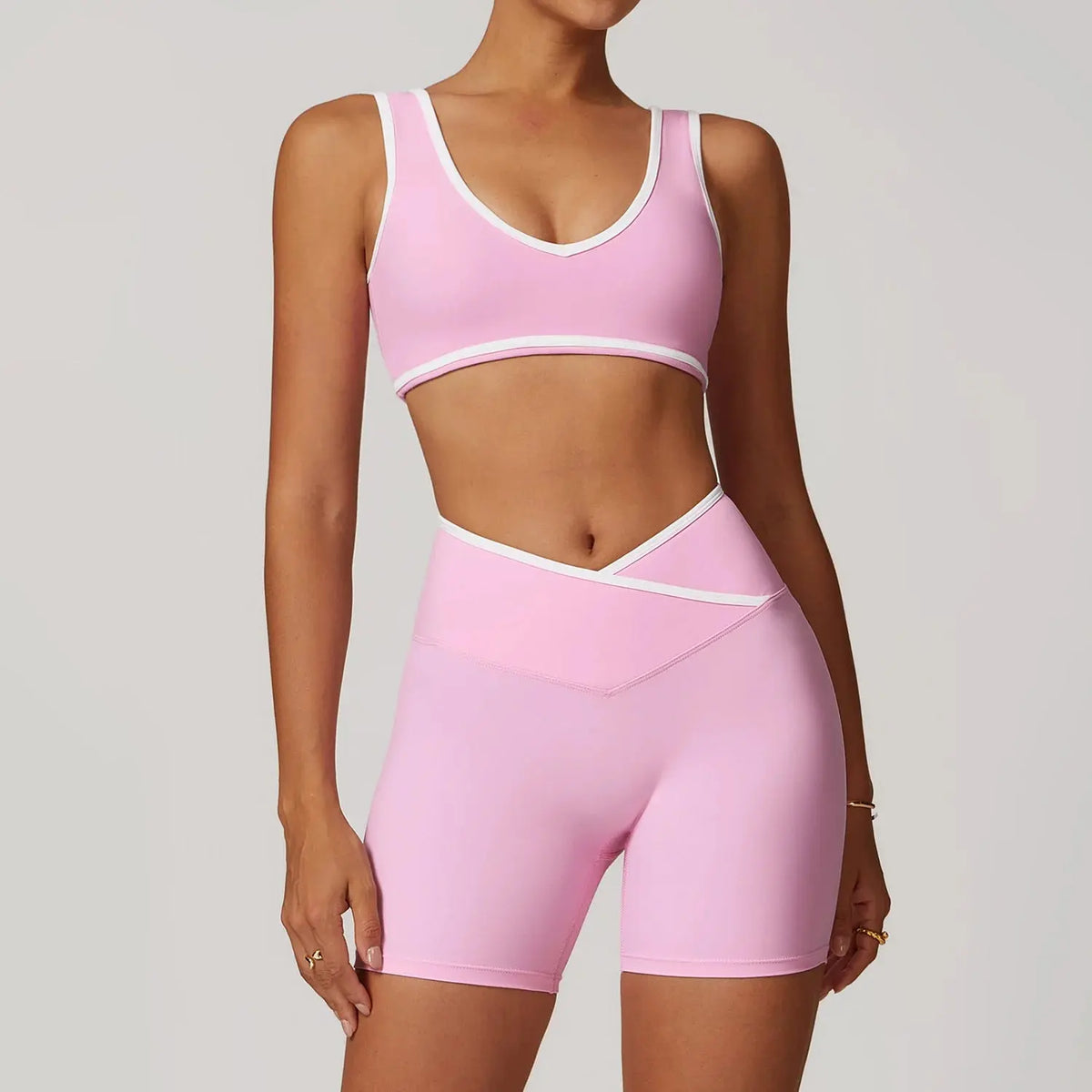 Ensemble Fitness Femme 2 Pièces Débardeur Dos Nu et Legging Taille Haute - SD491+SD350
