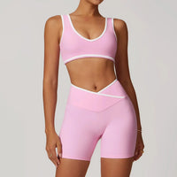 Ensemble Fitness Femme 2 Pièces Débardeur Dos Nu et Legging Taille Haute - SD491+SD350