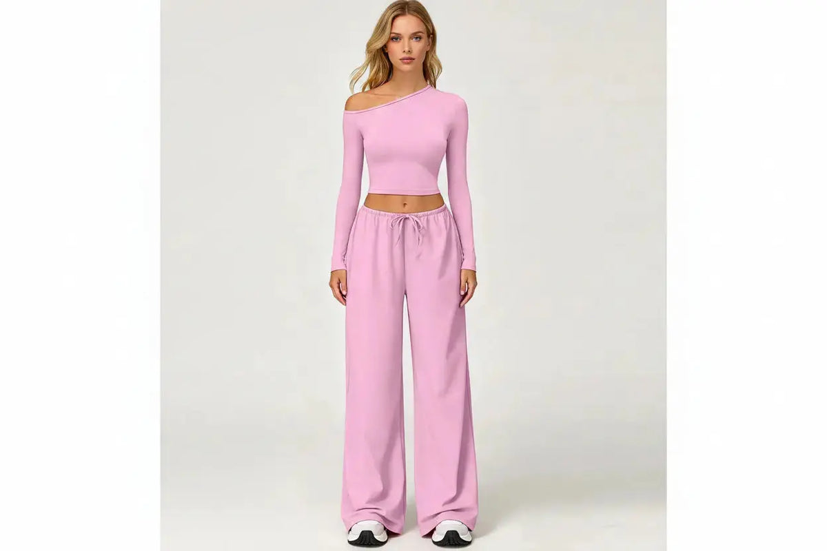 Pantalon Asymétrie jambe large taille haute ROYLES