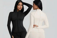Veste de Sport Femme Premium Manches Longues Fermeture Éclair Col - 25157