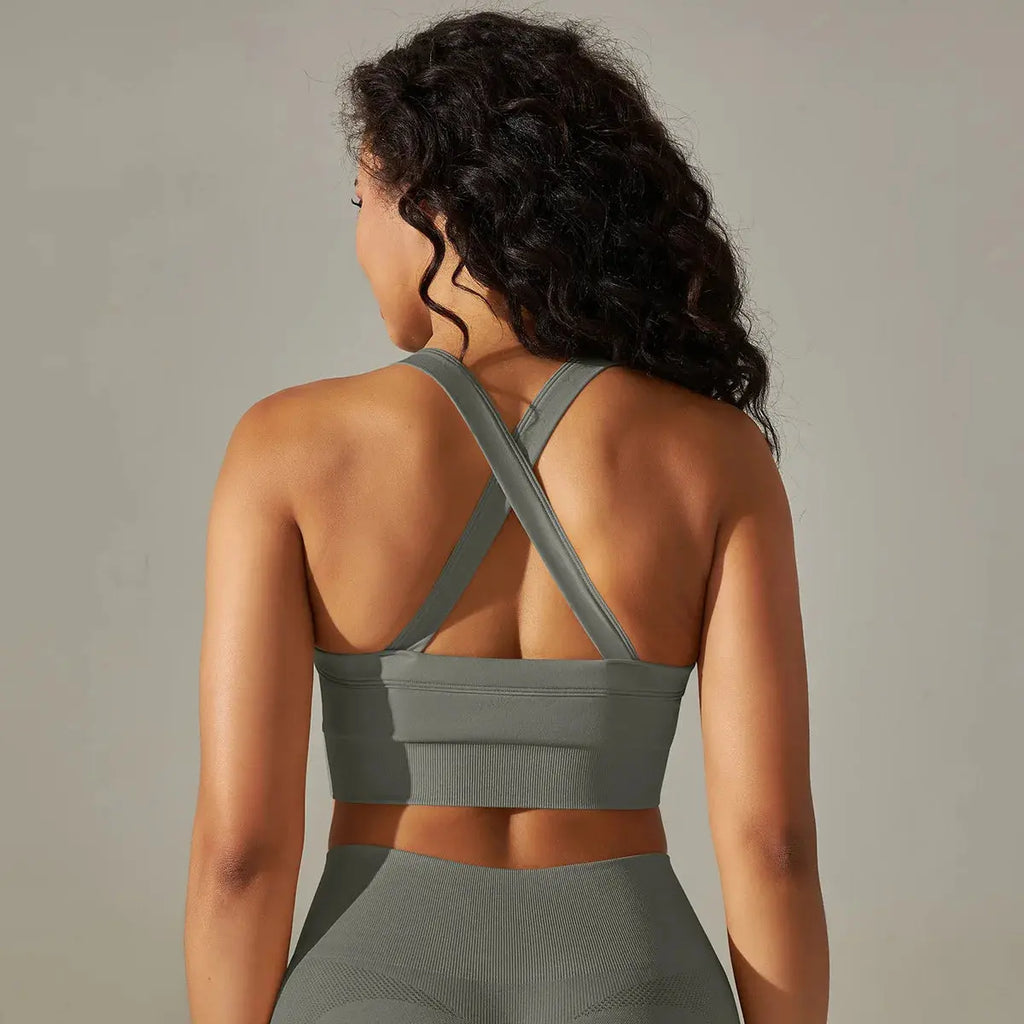 Soutien-Gorge de Sport Femme Sans Couture à Bretelles Croisées - 6606