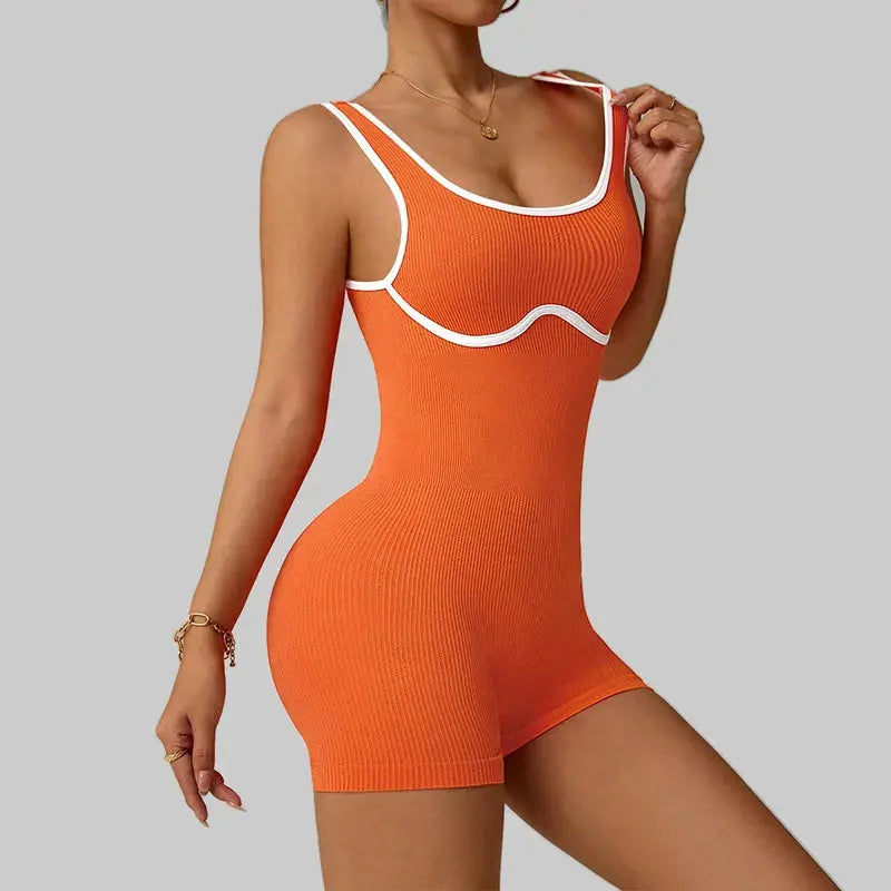 Short Femme Sans Couture à Bretelles Spaghetti - Nylon Spandex Antifroisse pour Running et Fitness