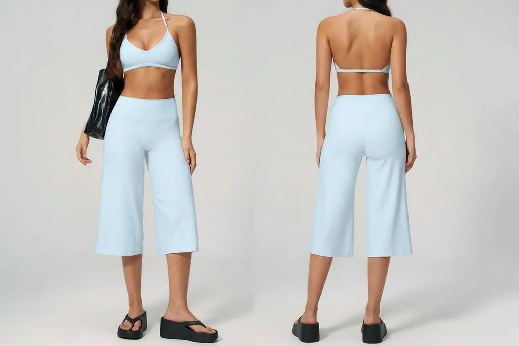 Ensemble 2 Pièces Dos Nu et Taille Haute pour Femme - Gym et Pilates