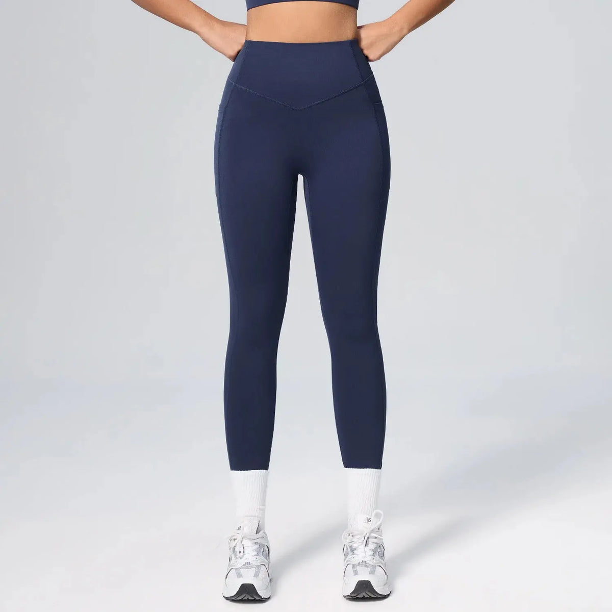 Legging Taille Haute Femme avec Poches Latérales - Extensible 4 Sens