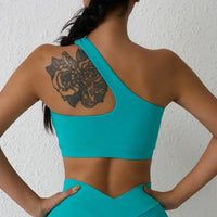 Soutien-Gorge Yoga Femme Une Épaule Sans Couture Maintien Élevé Sangles Y - WX18