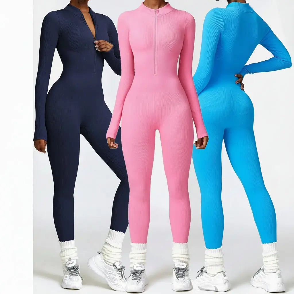 Combinaison de Sport Femme avec Fermeture Éclair Séchage Rapide - CLT7447
