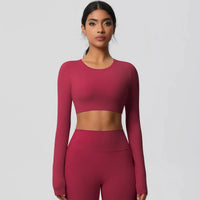 Ensemble Yoga Femme 2 Pièces Sans Manches Col Halter Côtelé Sans Couture - Y3530118