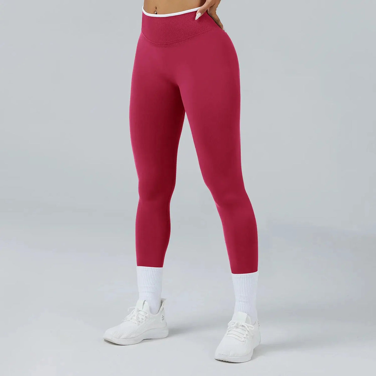 Ensemble Yoga Femme 2 Pièces Sans Couture - Legging Taille Haute et Soutien-Gorge pour Fitness
