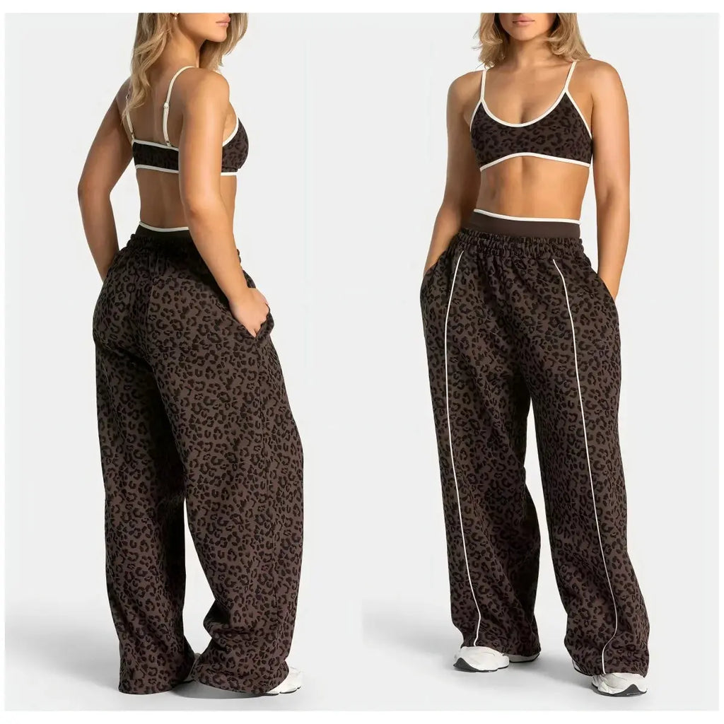 Ensemble de Sport Imprimé Léopard pour Femme
