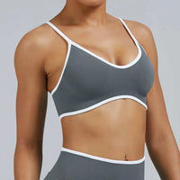Ensemble Yoga Femme 2 Pièces Bloc Couleur Léopard Sans Couture - New Trend