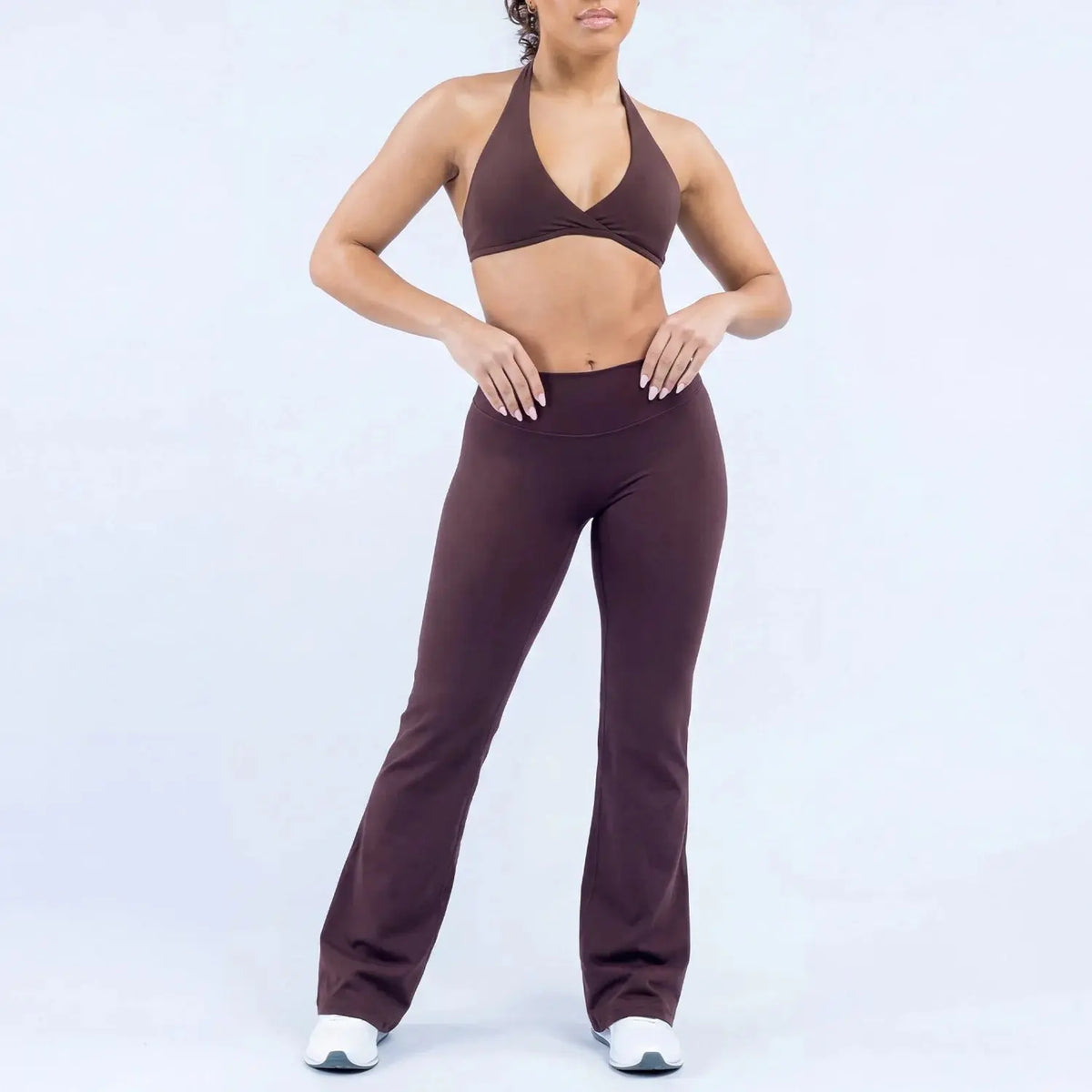 Ensemble Yoga Femme 2 Pièces Short Respirant - Nylon Spandex pour Pilates et Fitness